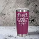 Dark Pink Thermal Metal Coffee Cup