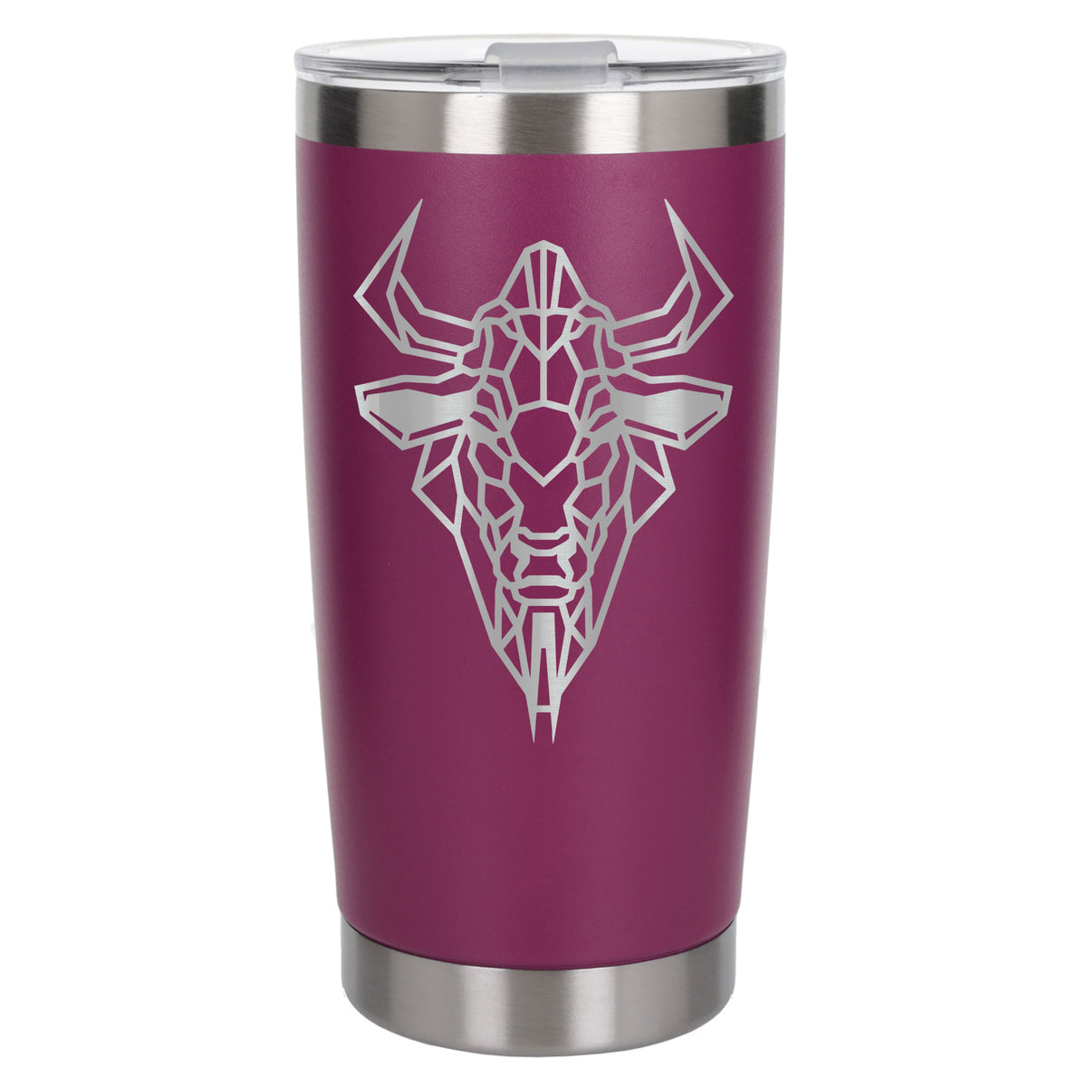 Dark Pink Thermal Metal Coffee Cup