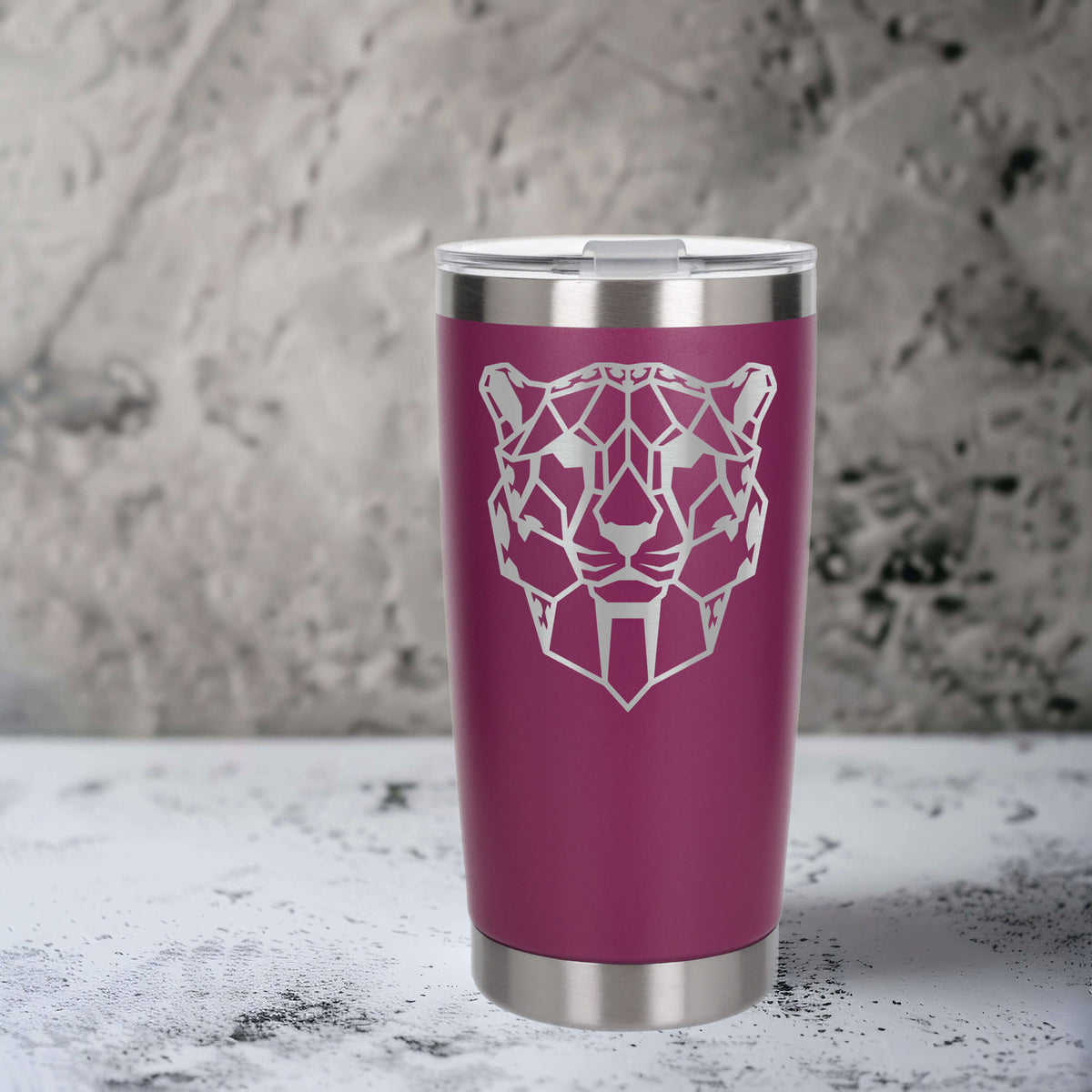 Dark Pink Thermal Metal Coffee Cup