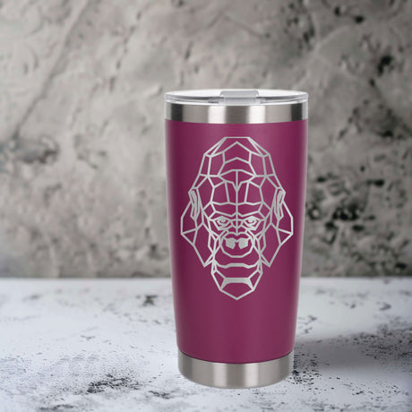 Dark Pink Thermal Metal Coffee Cup