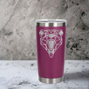 Dark Pink Thermal Metal Coffee Cup