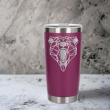 Dark Pink Thermal Metal Coffee Cup