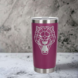 Dark Pink Thermal Metal Coffee Cup