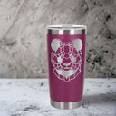 Dark Pink Thermal Metal Coffee Cup