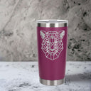 Dark Pink Thermal Metal Coffee Cup