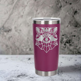 Dark Pink Thermal Metal Coffee Cup