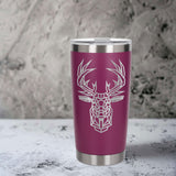 Dark Pink Thermal Metal Coffee Cup