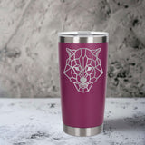 Dark Pink Thermal Metal Coffee Cup