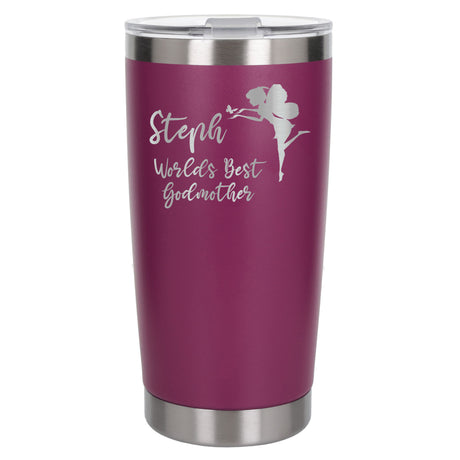 Dark Pink Thermal Metal Coffee Cup