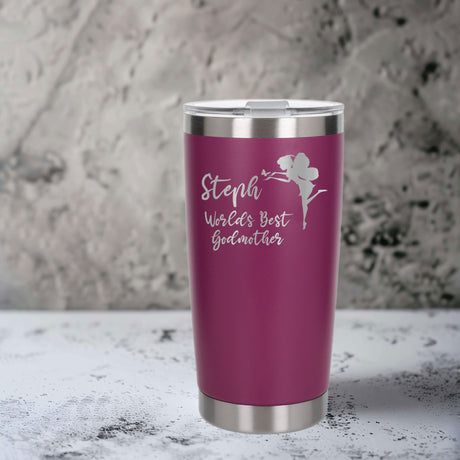 Dark Pink Thermal Metal Coffee Cup