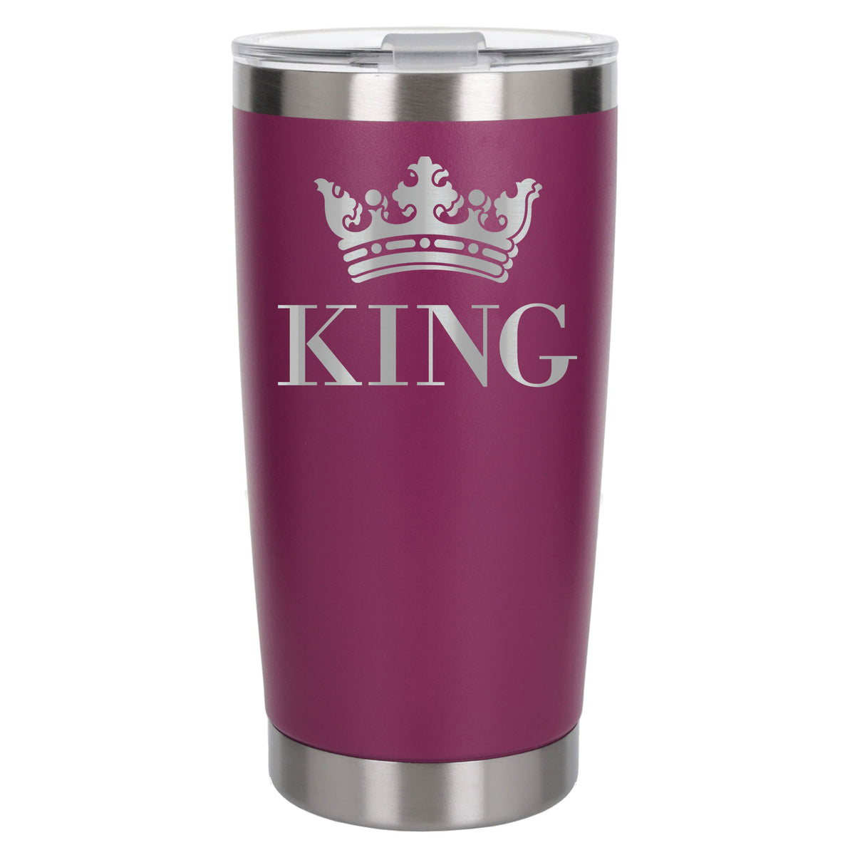 Dark Pink Thermal Metal Coffee Cup