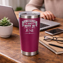 Dark Pink Thermal Metal Coffee Cup