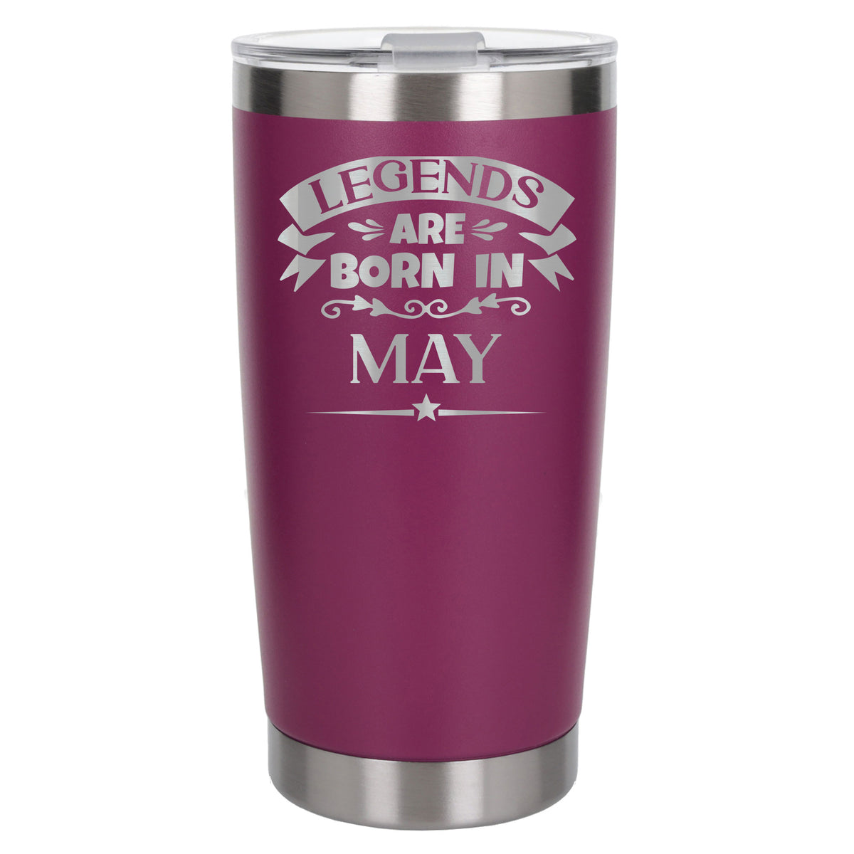 Dark Pink Thermal Metal Coffee Cup