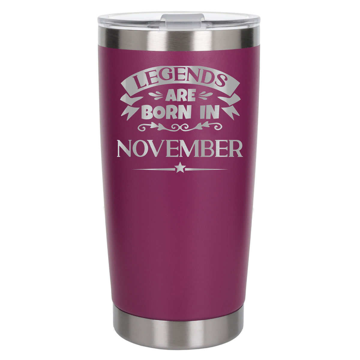 Dark Pink Thermal Metal Coffee Cup