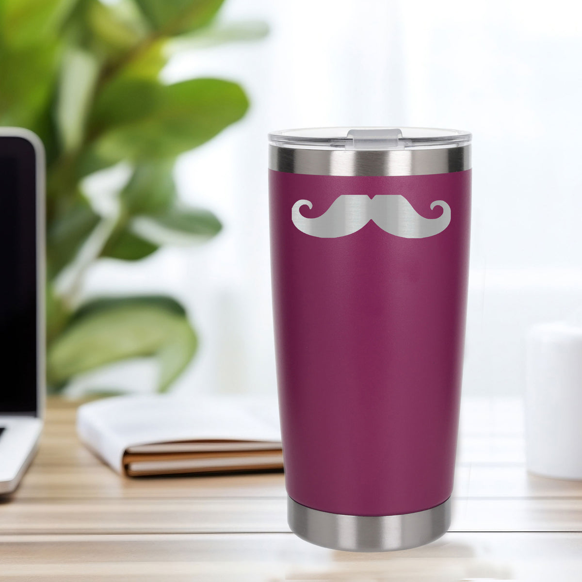 Dark Pink Thermal Metal Coffee Cup