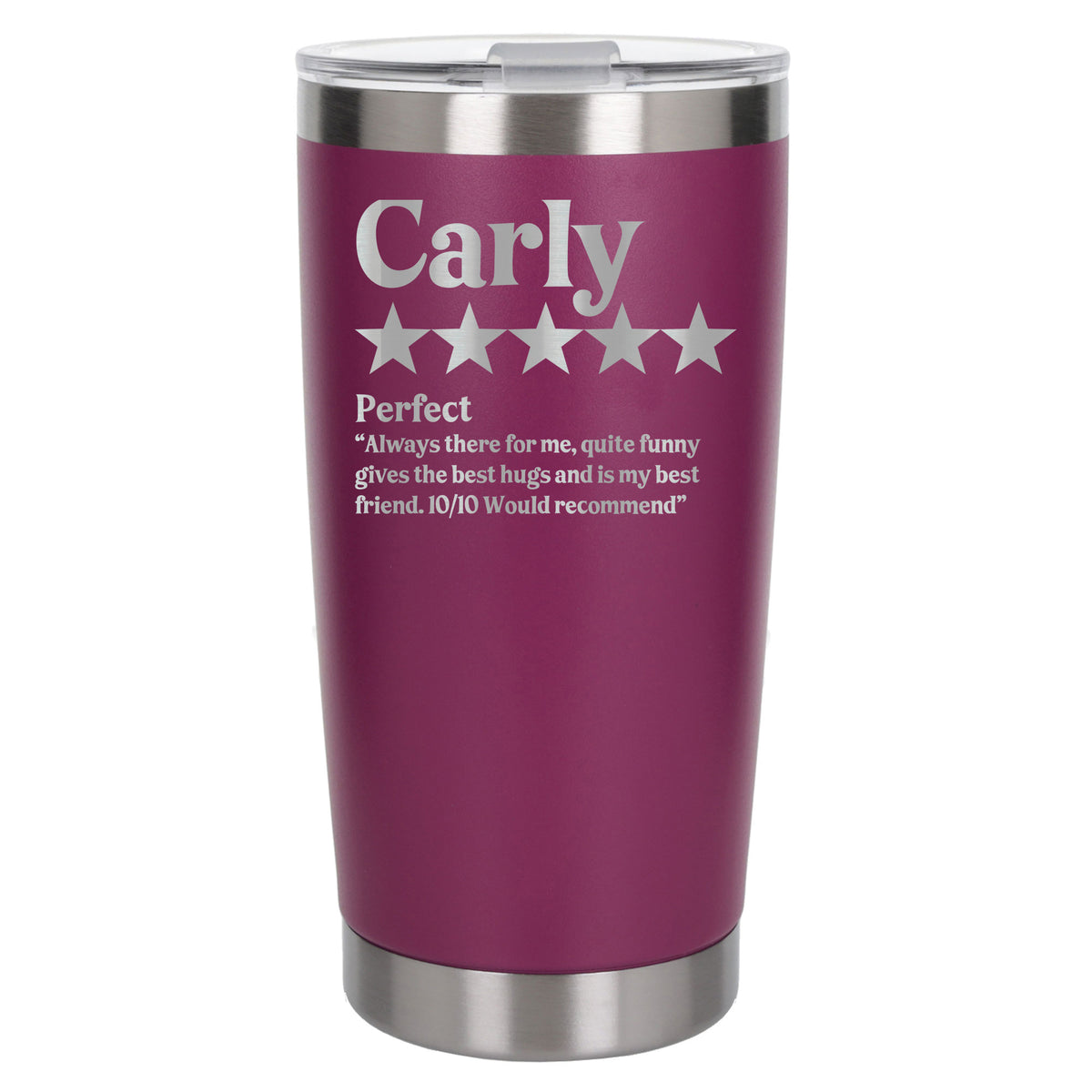 Review Engraved Travel Mug Birthday Gift, Thermal Metal Coffee Cup