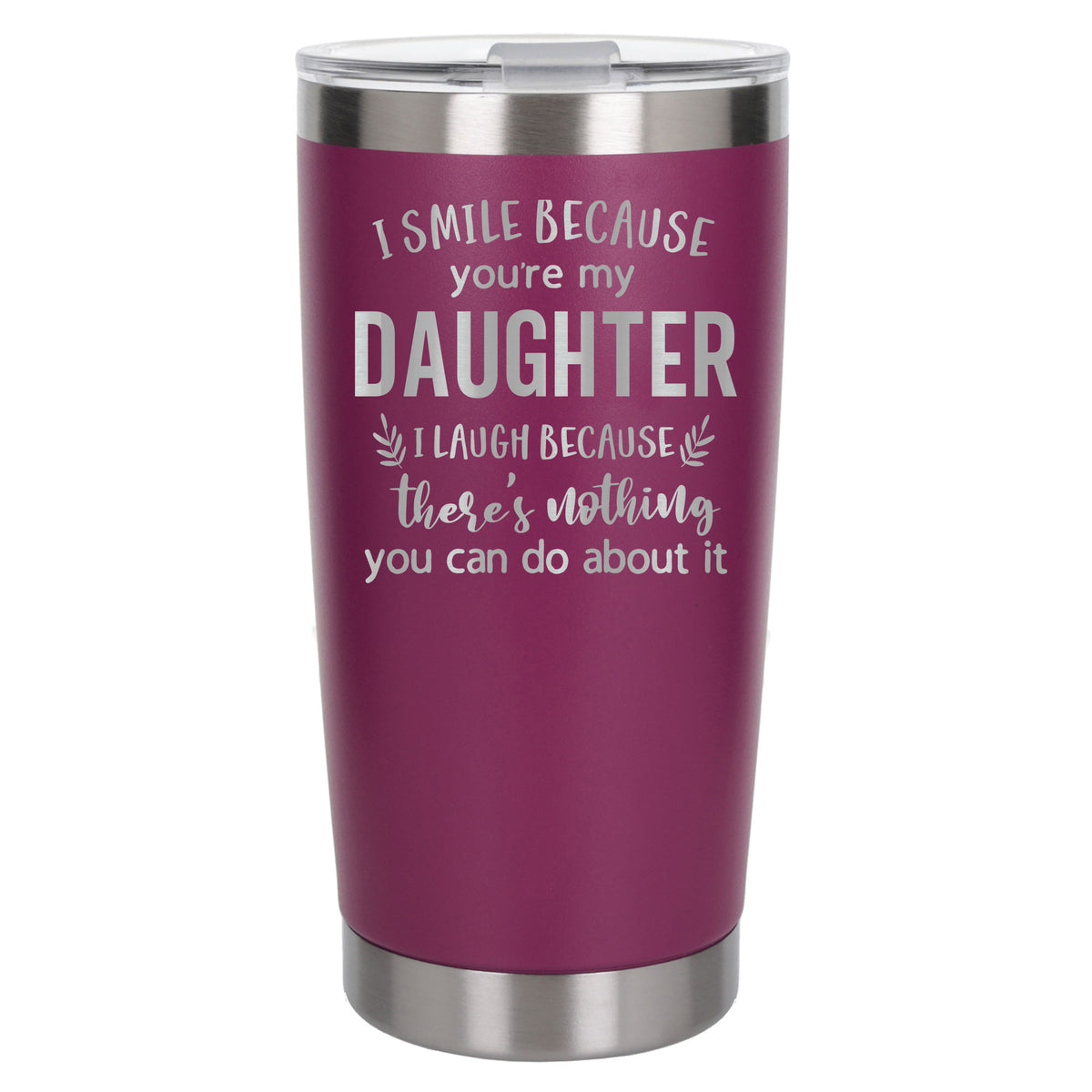 Dark Pink Thermal Metal Coffee Cup