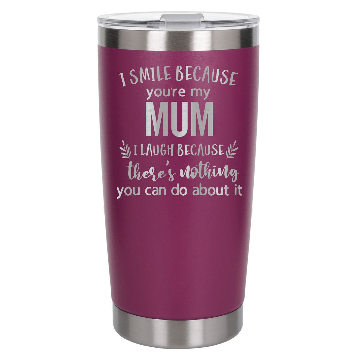 Dark Pink Thermal Metal Coffee Cup