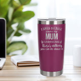Dark Pink Thermal Metal Coffee Cup