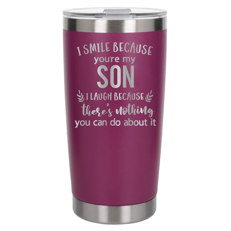Dark Pink Thermal Metal Coffee Cup