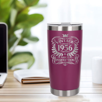 Dark Pink Thermal Metal Coffee Cup