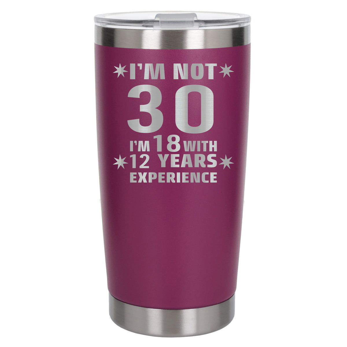 Dark Pink Thermal Metal Coffee Cup