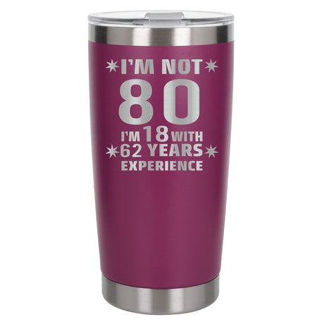 Dark Pink Thermal Metal Coffee Cup