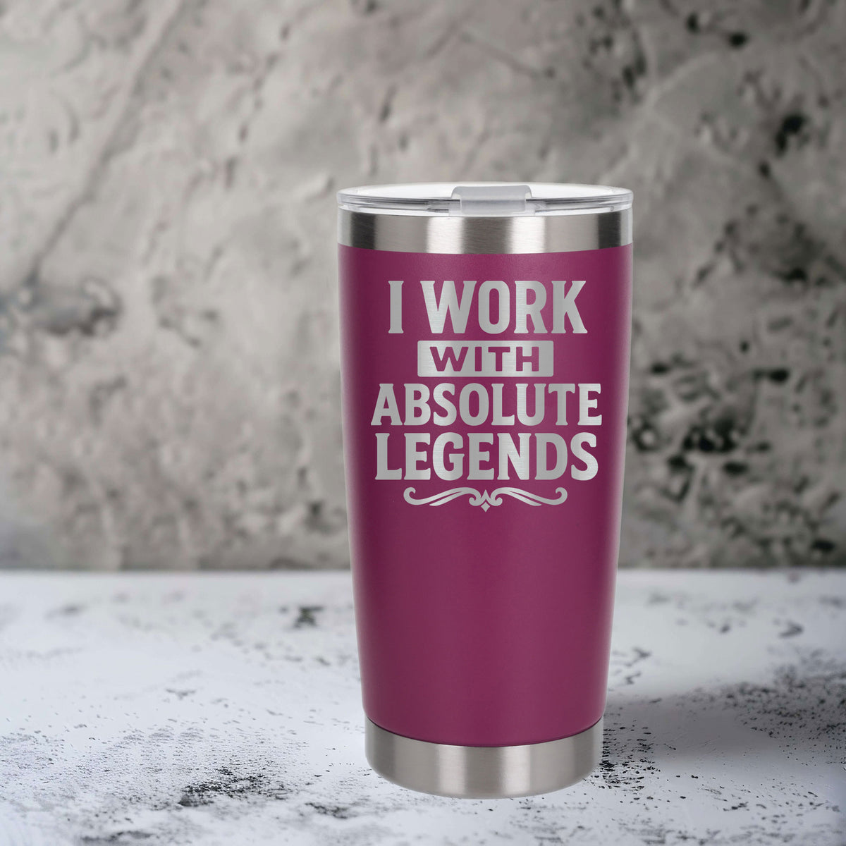 Dark Pink Thermal Metal Coffee Cup