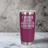 Dark Pink Thermal Metal Coffee Cup