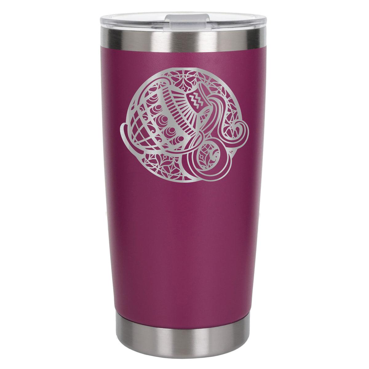 Dark Pink Thermal Metal Coffee Cup
