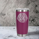 Dark Pink Thermal Metal Coffee Cup
