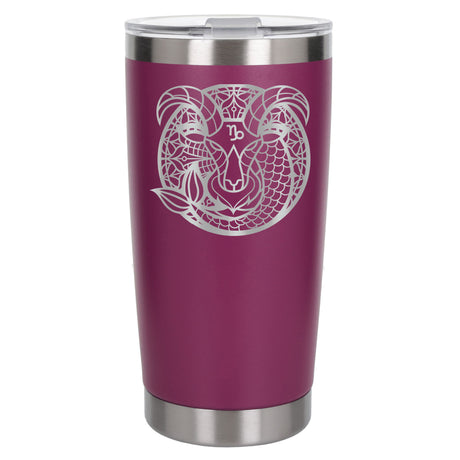Dark Pink Thermal Metal Coffee Cup