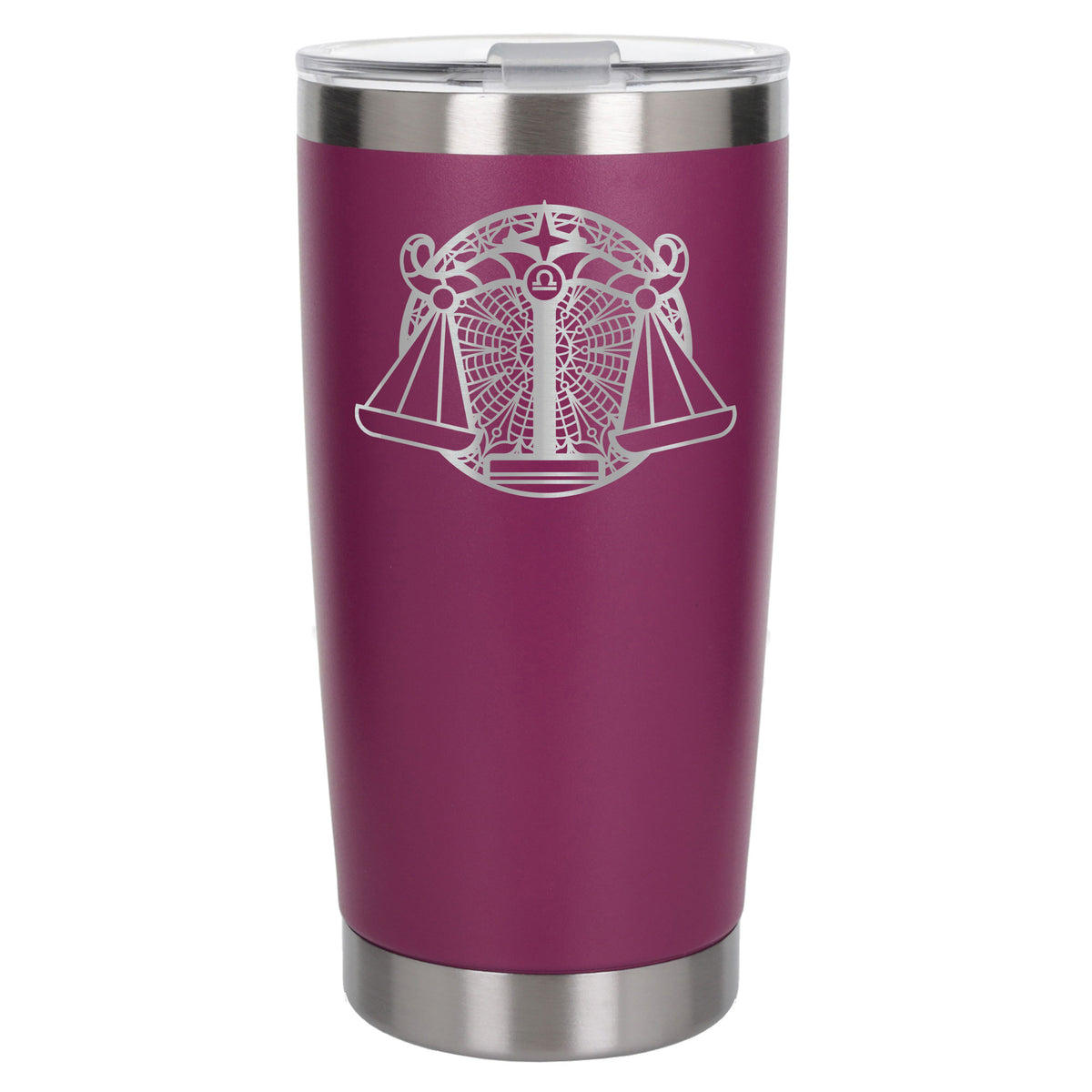 Dark Pink Thermal Metal Coffee Cup
