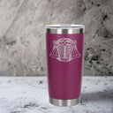 Dark Pink Thermal Metal Coffee Cup