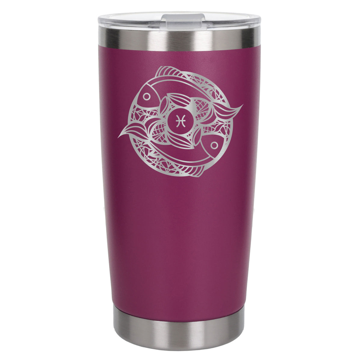 Dark Pink Thermal Metal Coffee Cup
