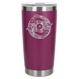 Dark Pink Thermal Metal Coffee Cup