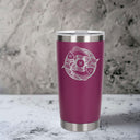 Dark Pink Thermal Metal Coffee Cup