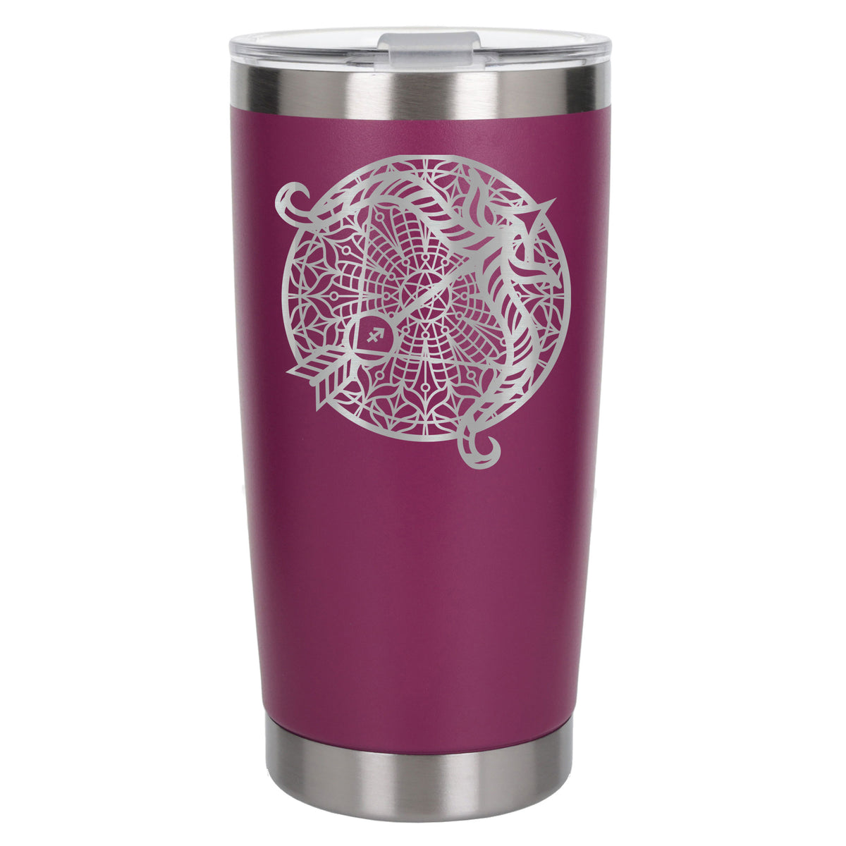 Dark Pink Thermal Metal Coffee Cup