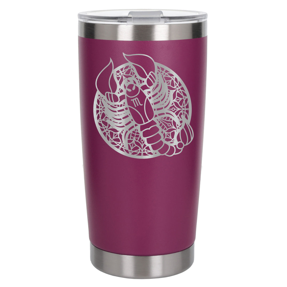 Dark Pink Thermal Metal Coffee Cup