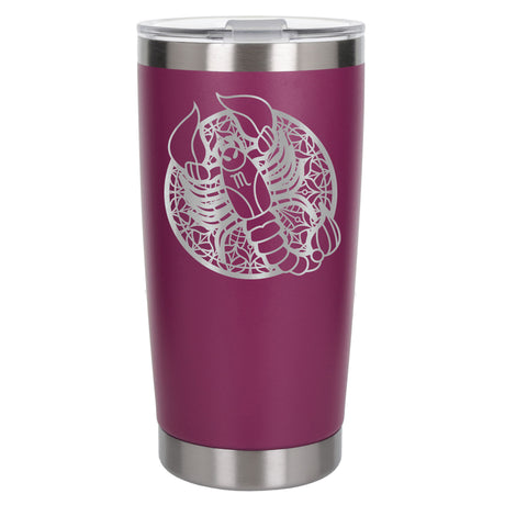 Dark Pink Thermal Metal Coffee Cup