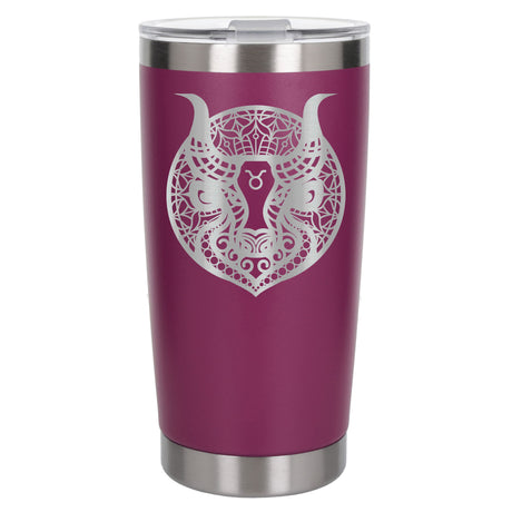 Dark Pink Thermal Metal Coffee Cup