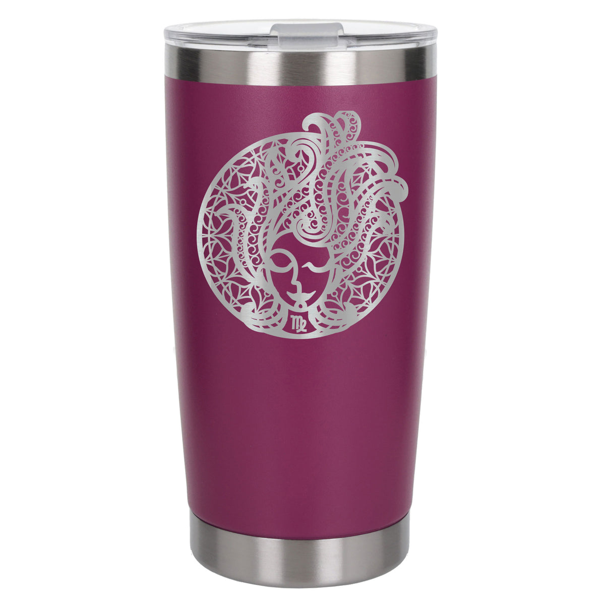 Dark Pink Thermal Metal Coffee Cup