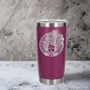 Dark Pink Thermal Metal Coffee Cup