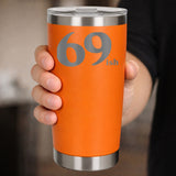 Orange Thermal Metal Coffee Cup