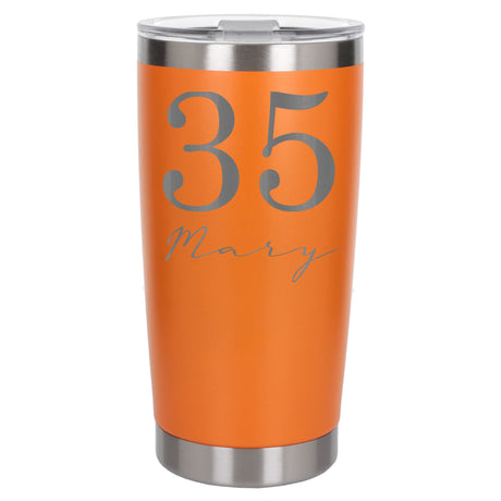 Orange Thermal Metal Coffee Cup