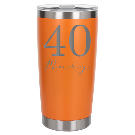 Orange Thermal Metal Coffee Cup