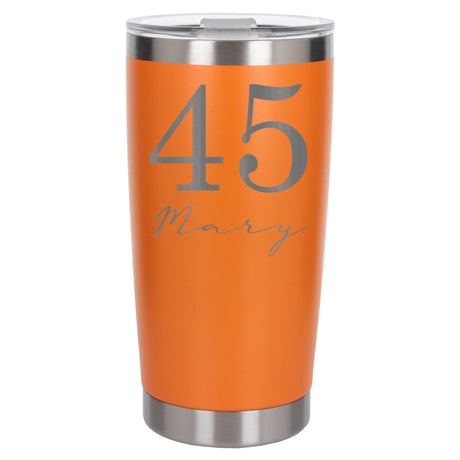 Orange Thermal Metal Coffee Cup