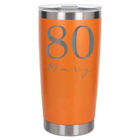 Orange Thermal Metal Coffee Cup