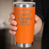 Orange Thermal Metal Coffee Cup