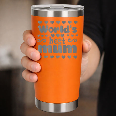 Orange Thermal Metal Coffee Cup